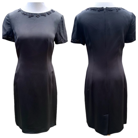 Dolce & Gabbana Beaded Cocktail Dress Black SZ 40 Small - Picture 4 of 16